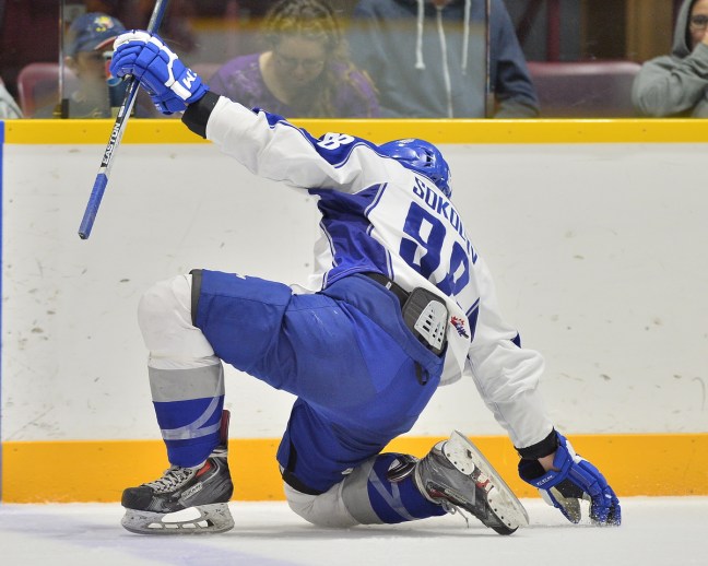 Dmitry Sokolov of the Sudbury Wolves. Photo by Terry Wilson / OHL Images.