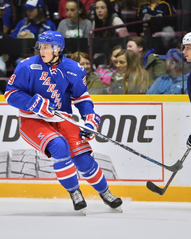 Connor Bunnaman of the Kitchener Rangers. Photo by Terry Wilson / OHL Images.