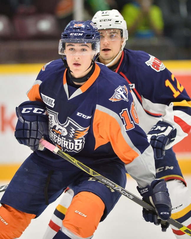 Nicholas Caamano of the Flint Firebirds. Photo by Terry Wilson / OHL Images.