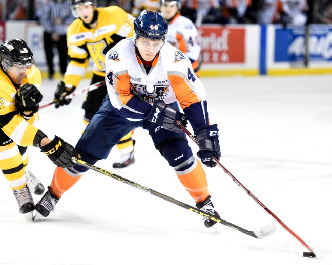 Luke Kirwan of the Flint Firebirds. Photo by Aaron Bell/OHL Images