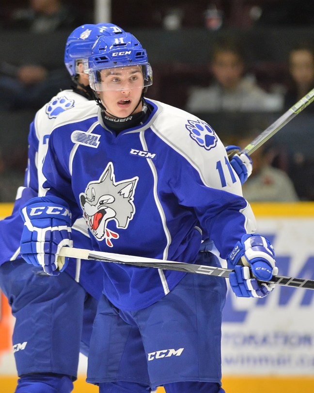 Alan Lyszczarczyk of the Sudbury Wolves. Photo by Terry Wilson / OHL Images.