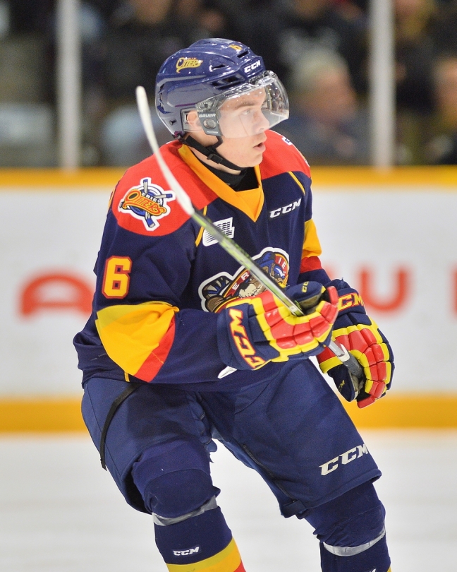 Jordan Sambrook of the Erie Otters. Photo by Terry Wilson / OHL Images.