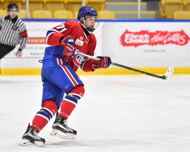 Kirill Nizhnikov of the Toronto Jr. Canadiens. Photo by Aaron Bell/OHL Images