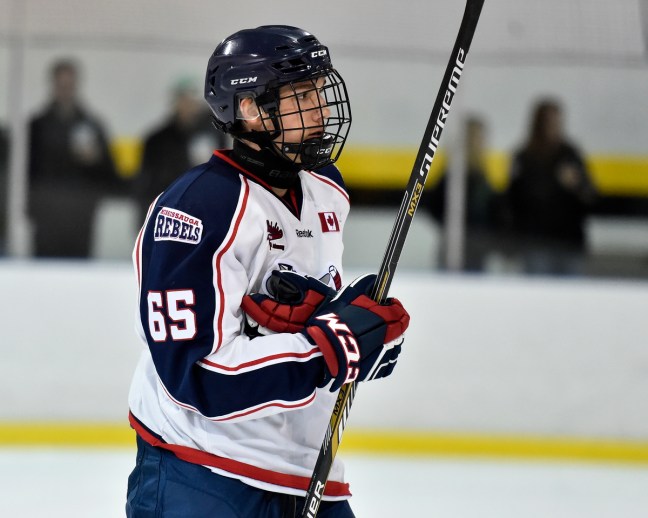 Peter Stratis of the Mississauga Rebels. Photo by Aaron Bell/OHL Images