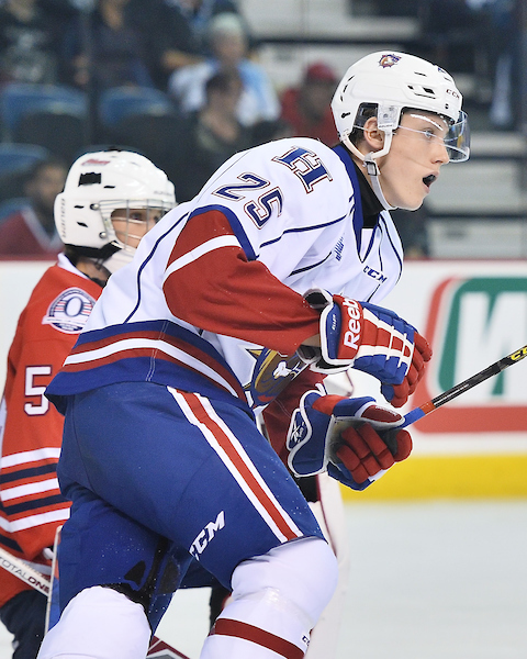 Matt Luff of the Hamilton Bulldogs. Photo by Terry Wilson / OHL Images.