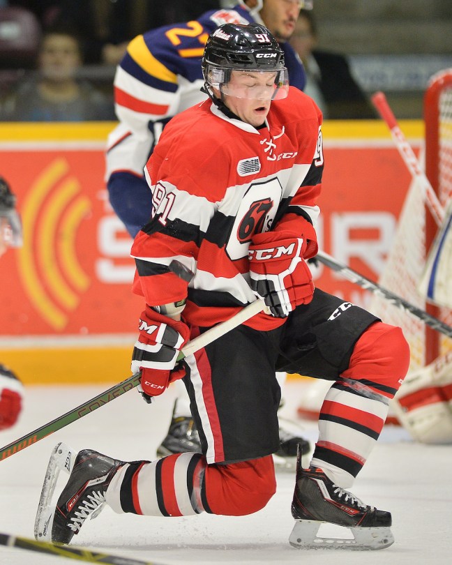 Drake Rymsha of the Ottawa 67's. Photo by Terry Wilson / OHL Images.