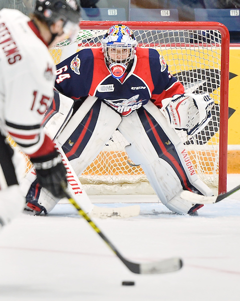 Michael DiPietro of the Windsor Spitfires. Photo by Terry Wilson / OHL Images.