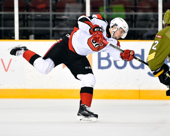 Austen Keating of the Ottawa 67's. Photo by Aaron Bell/OHL Images