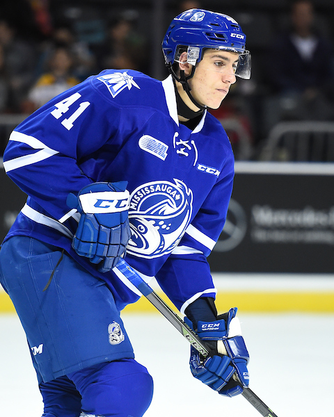 Nicolas Hague of the Mississauga Steelheads. Photo by Aaron Bell/OHL Images