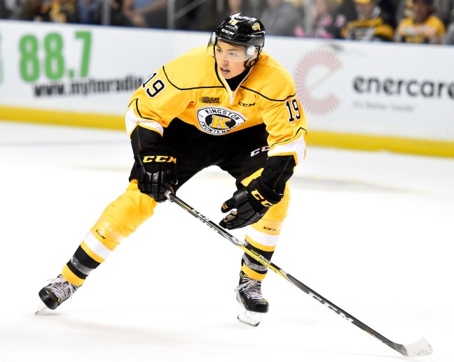 Jason Robertson of the Kingston Frontenacs. Photo by Aaron Bell/OHL Images