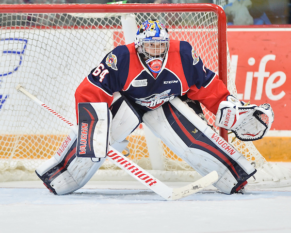 Michael DiPietro of the Windsor Spitfires. Photo by Terry Wilson / OHL Images.