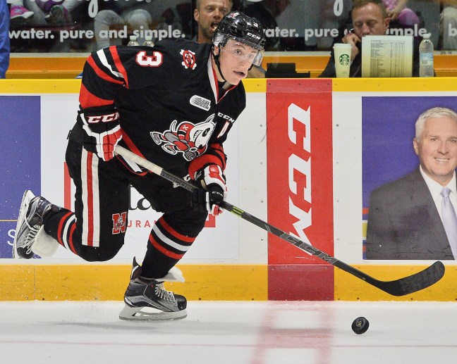Ben Jones of the Niagara IceDogs. Photo by Terry Wilson / OHL Images.