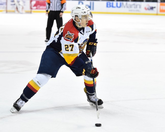 Ivan Lodnia of the Erie Otters. Photo by Aaron Bell/OHL Images
