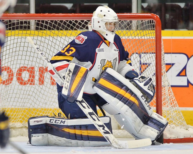 Christian Propp of the Barrie Colts. Photo by Terry Wilson / OHL Images.