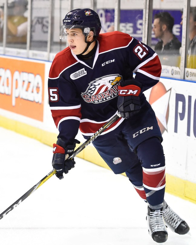 Kirill Maksimov of the Saginaw Spirit. Photo by Aaron Bell/OHL Images