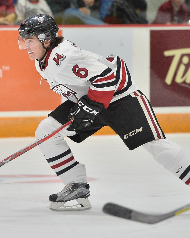 Ryan Merkley of the Guelph Storm. Photo by Terry Wilson / OHL  Images.