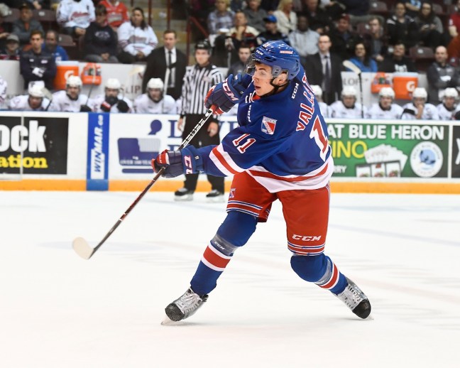 Giovanni Vallati of the Kitchener Rangers. Photo by Aaron Bell/OHL Images