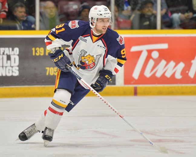 Aaron Luchuk of the Barrie Colts. Photo by Terry Wilson / OHL Images.
