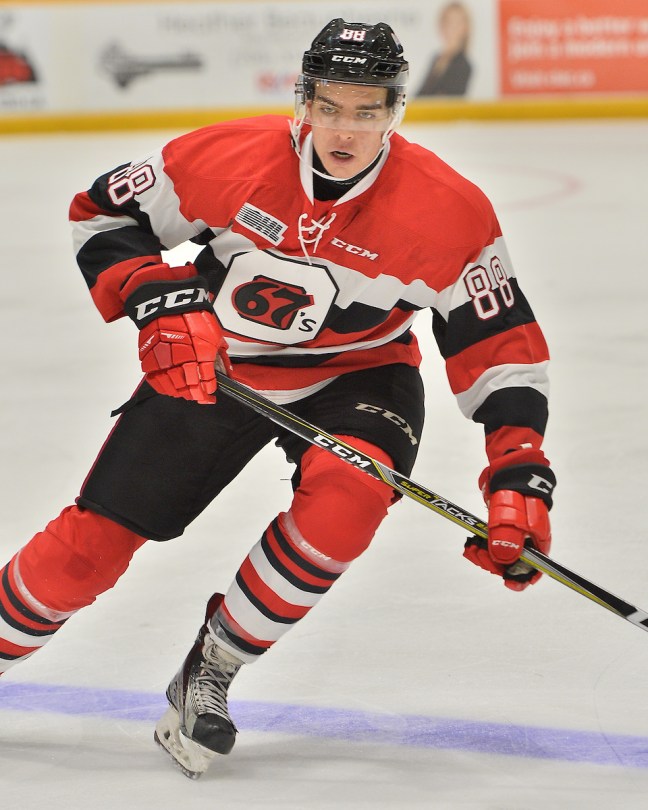 Kevin Bahl of the Ottawa 67's. Photo by Terry Wilson / OHL Images.