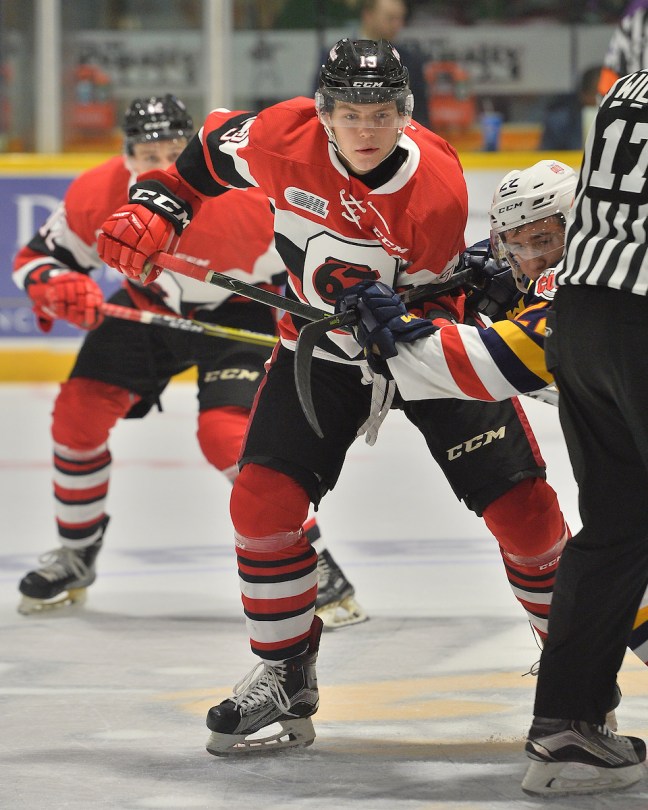 Sam Bitten of the Ottawa 67's. Photo by Terry Wilson / OHL Images.