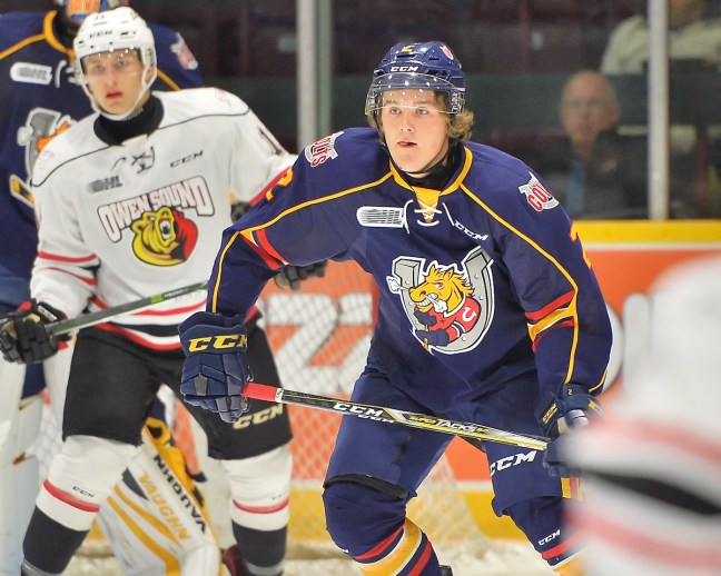 Tyler Tucker of the Barrie Colts. Photo by Terry Wilson / OHL Images.