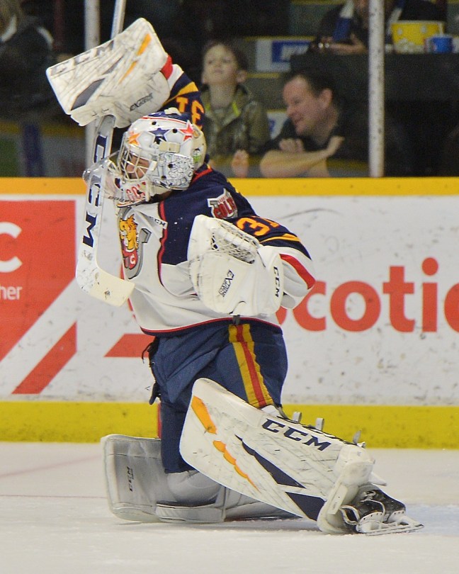 Jet Greaves of the Barrie Colts. Photo by Terry Wilson / OHL Images.