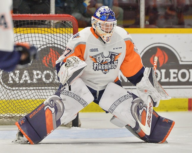 Luke Cavallin of the Flint Firebirds. Photo by Terry Wilson - OHL Images.