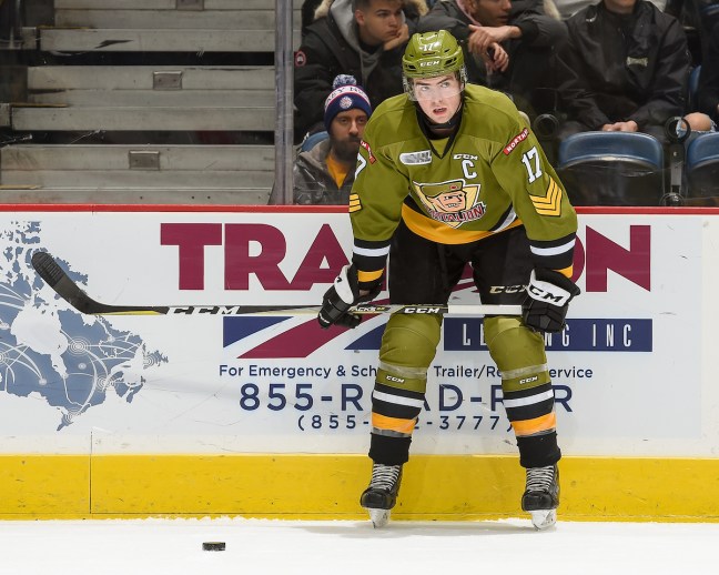 Justin Brazeau of the North Bay Battalion