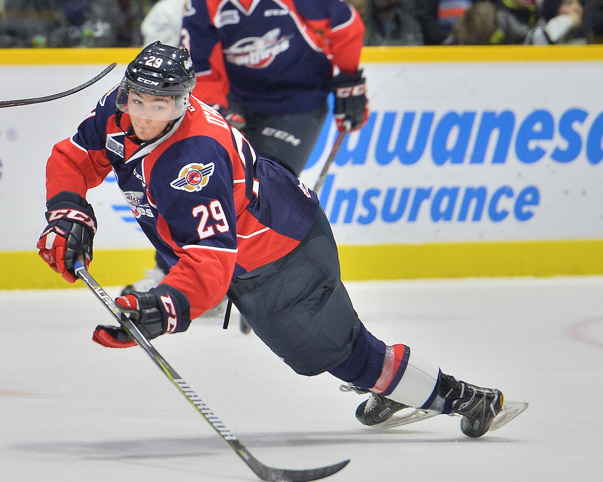 Daniel D'Amico of the Windsor Spitfires. Photo by Terry Wilson / OHL Images.