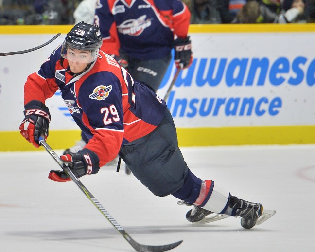 Daniel D'Amico of the Windsor Spitfires. Photo by Terry Wilson / OHL Images.