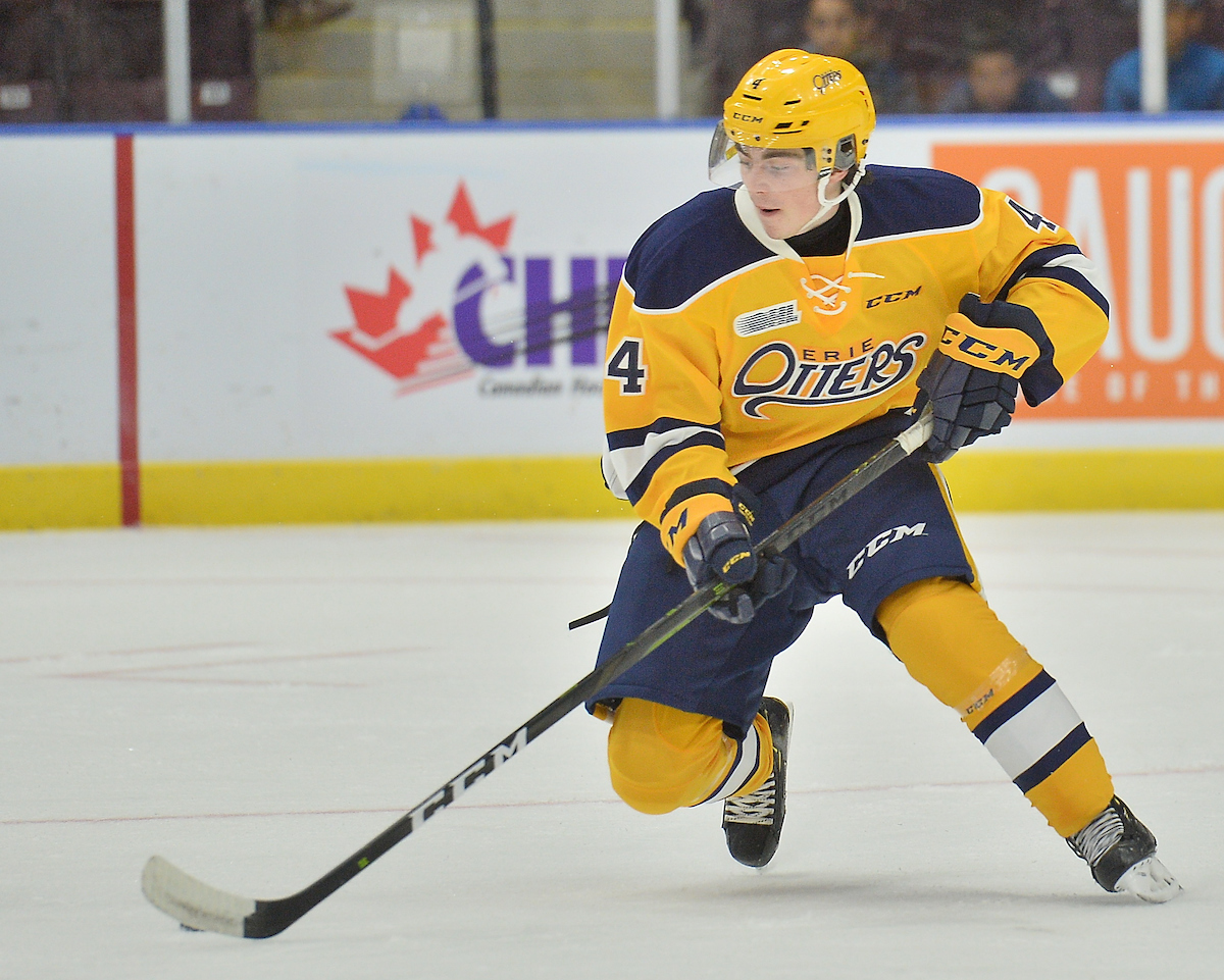 Jamie Drysdale of the Erie Otters. Photo by Terry Wilson / OHL Images.