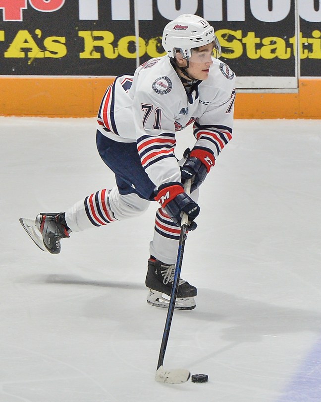 Ty Tullio of the Oshawa Generals. Photo by Terry Wilson / OHL Images.