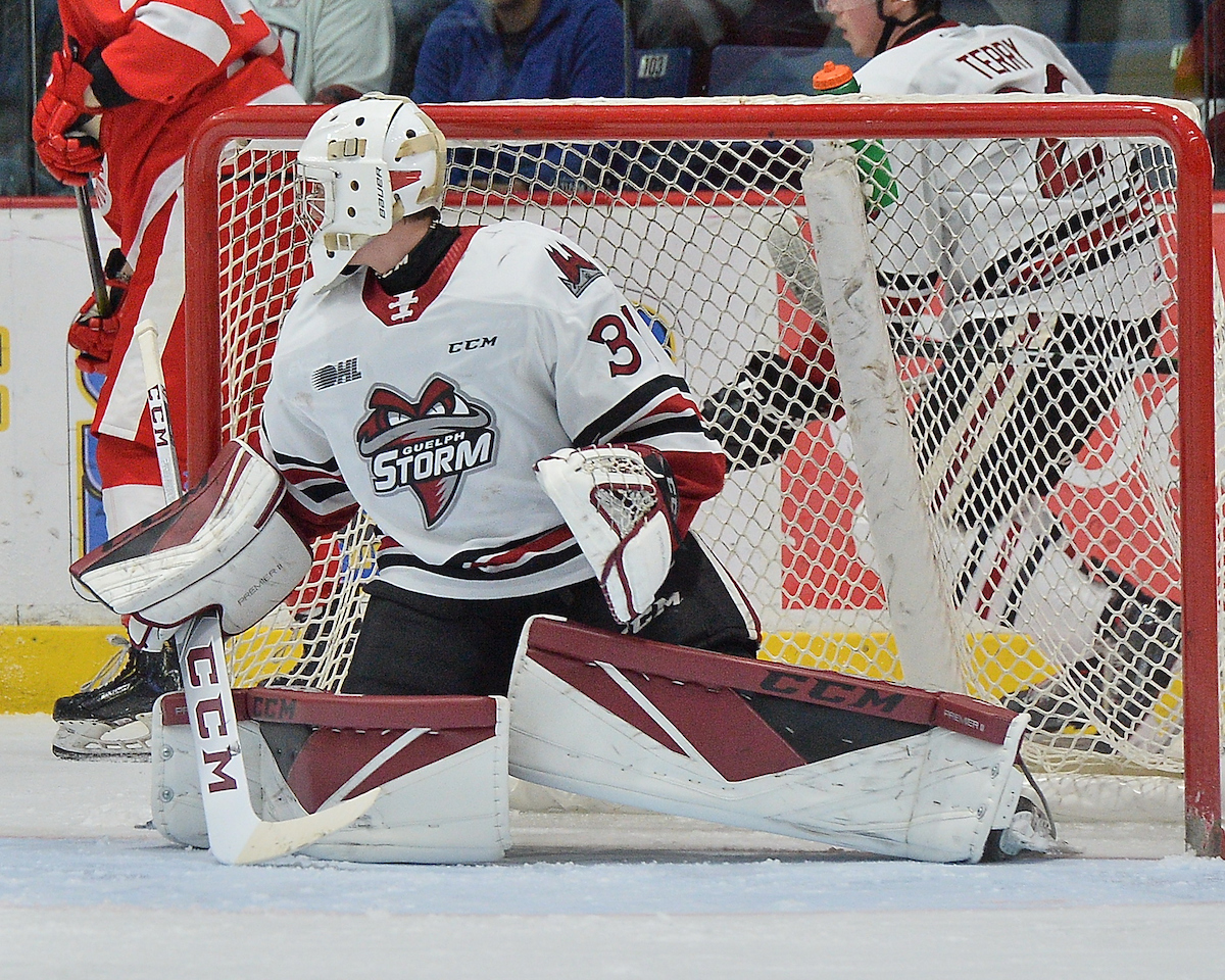 Owen Bennett of the Guelph Strom. Photo by Terry Wilson / OHL Images.