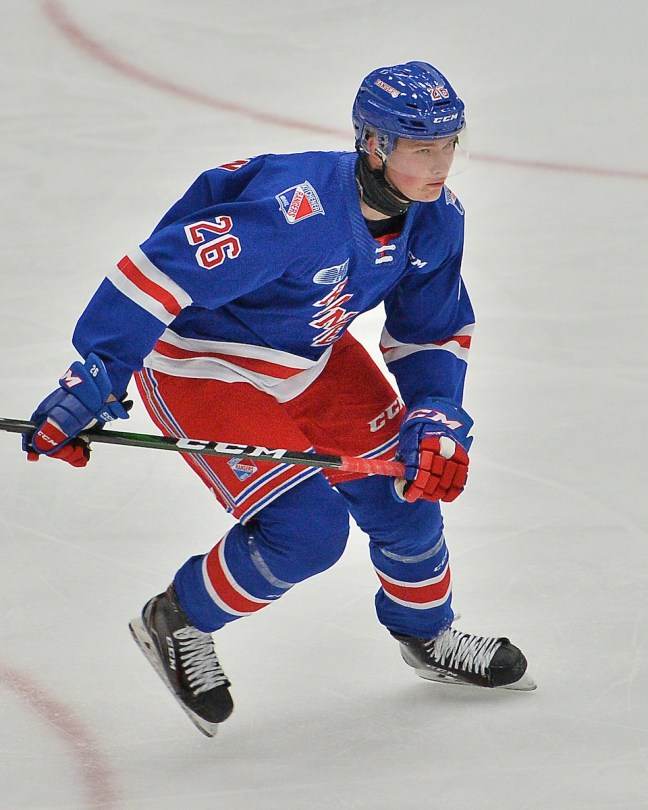 Ville Ottavainen of the Kitchener Rangers. Photo by Terry Wilson / OHL Images.