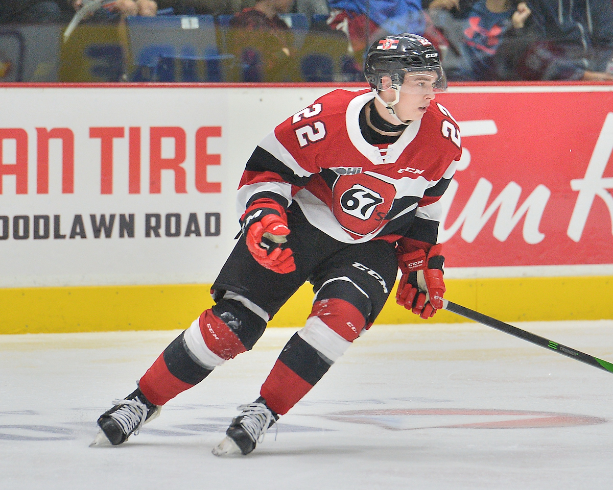 Jack Quinn of the Ottawa 67's. Photo by Terry Wilson / OHL Images.
