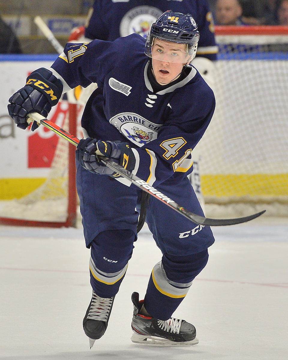 Evan Vierling of the Barrie Colts. Photo by Terry Wilson / OHL Images