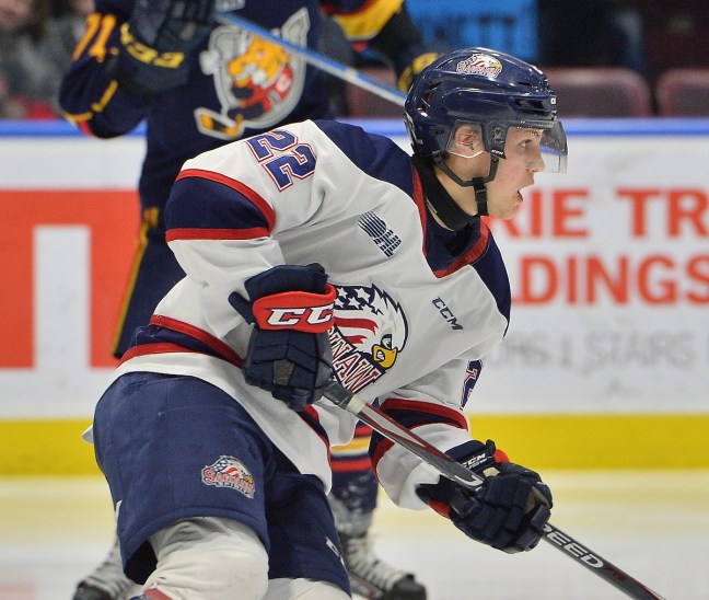 Mitchell Smith of the Saginaw Spirit. Photo by Terry Wilson / OHL Images.